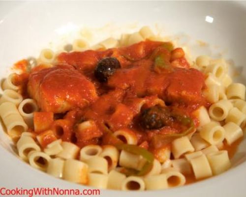 Pasta con Baccala`